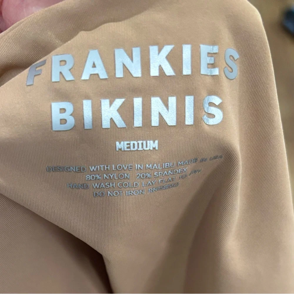 Frankie’s Bikinis Triangle Tie Back One Piece Swimsuit